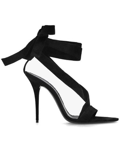 Saint Laurent Deva Ankle Strap Sandals - Black
