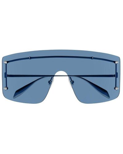 Alexander McQueen Metal Sunglasses - Blue