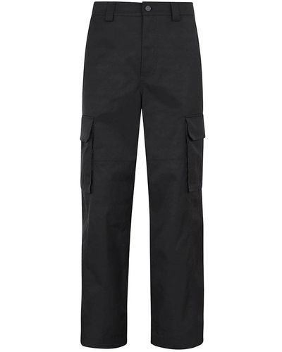 Valentino Button Detailed Straight Leg Trousers - Black