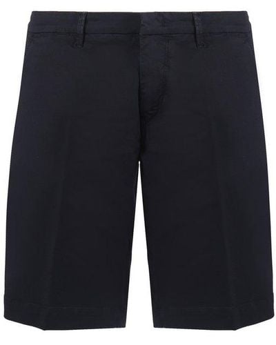 Fay Plain Stretched Bermuda Shorts - Blue