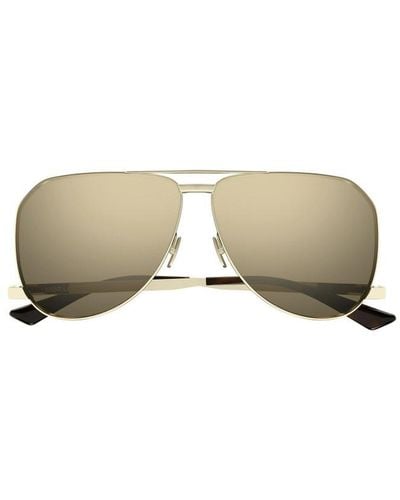Saint Laurent Pilot Frame Sunglasses - Natural
