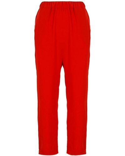 P.A.R.O.S.H. Mid-rise Cropped Trousers - Red