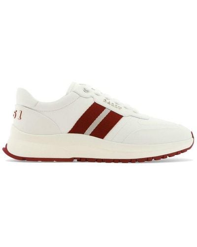 Bally Mesh Panel Leather Low-top Sneakers - White