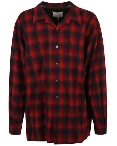 Maison Margiela Checked Buttoned Shirt - Red