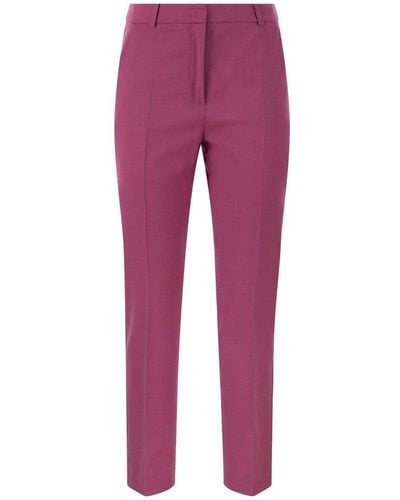 Weekend by Maxmara Canon Wool Cigarette Trousers - Red