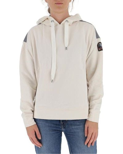 Parajumpers Contrast Logo Tape Hoodie - White