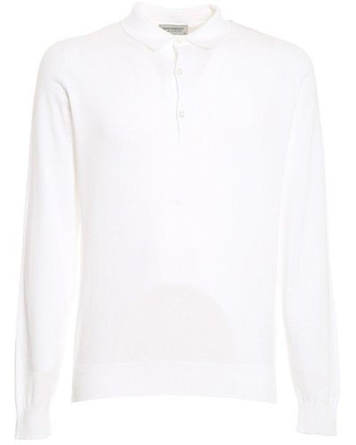 John Smedley Bradwell Long-sleeve Polo Shirt - White