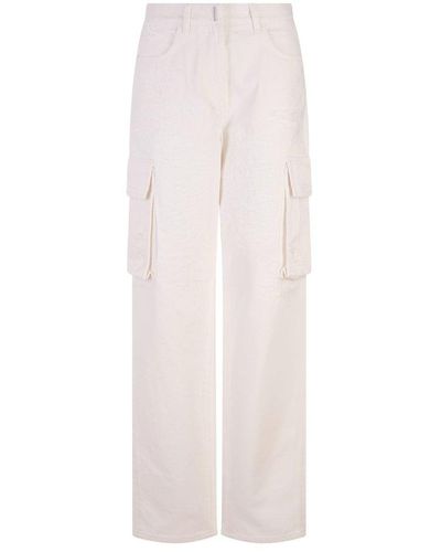 Givenchy Cargo Straight-leg Trousers - White