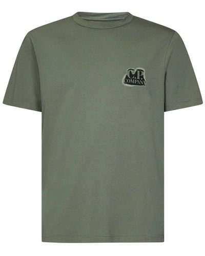 C.P. Company Logo-printed Crewneck T-shirt - Green