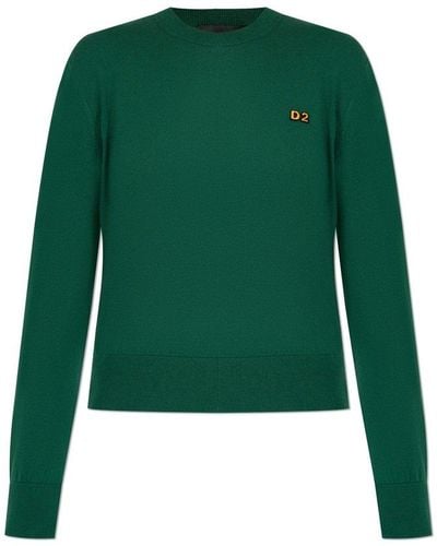 DSquared² Jumper With Logo, - Green