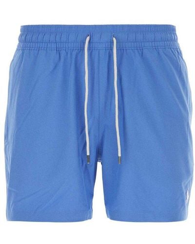 Polo Ralph Lauren Traveller Drawstring Swim Shorts - Blue