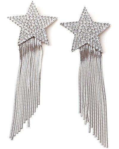 Saint Laurent Stars & Love Star Earrings - White