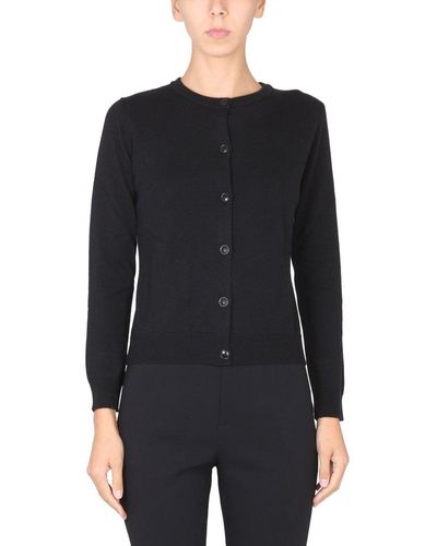 Boutique Moschino Refular Fit Buttoned Cardigan - Black