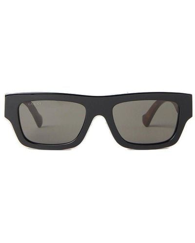 Gucci Rectangular Frame Sunglasses - Grey