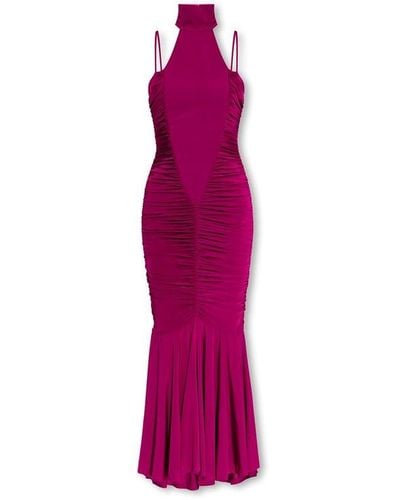 Versace Jeans Couture Dress With Denuded Shoulders - Purple