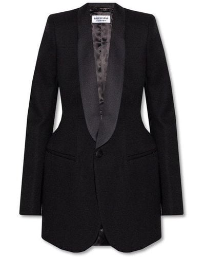 Balenciaga Blazer With Shawl Lapels - Black