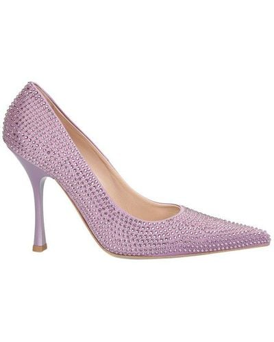 Liu Jo Embellished Sculpted Heel Court Shoes - Pink