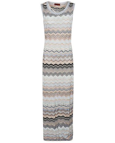 Missoni Sequin Embellished Sleeveless Dress - Gray