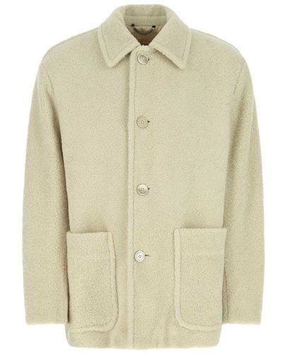 Dries Van Noten Buttoned Long-sleeved Jacket - White