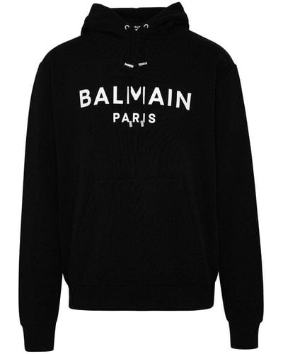 Balmain Cotton Sweatshirt - Black