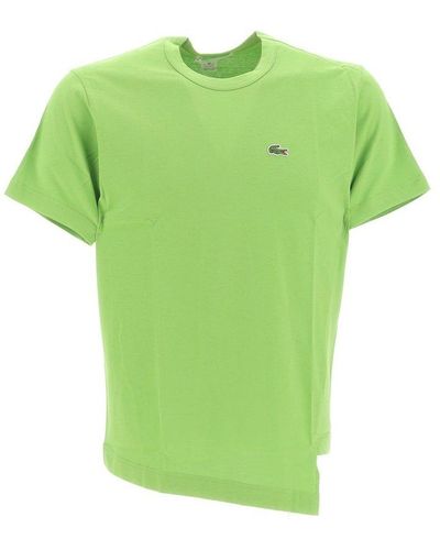 Comme des Garçons X Lacoste Asymmetric-hem Crewneck T-shirt - Green