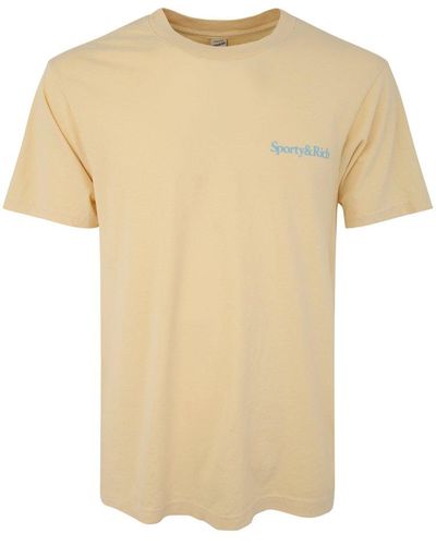 Sporty & Rich Cotton T-shirt: Health Is Wealth - Natural