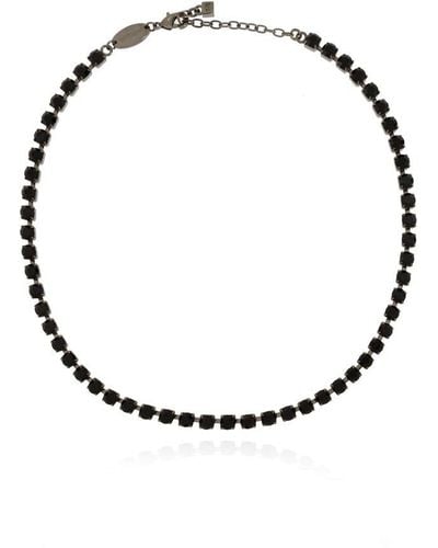 DSquared² Crystal Embellished Pendant Necklace - Black