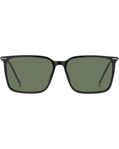 BOSS 1371/s Rectangle Frame Sunglasses - Green