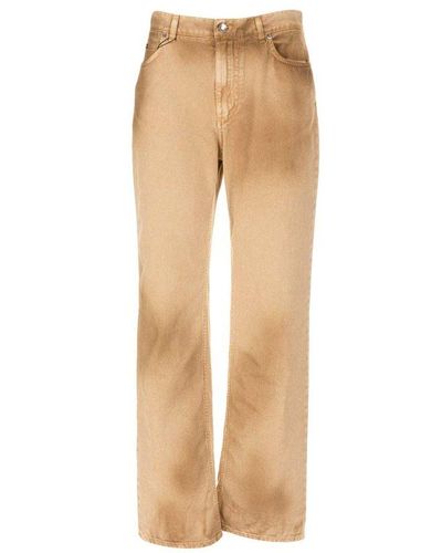 Dolce & Gabbana Logo Plaque Shaded Jeans - Natural
