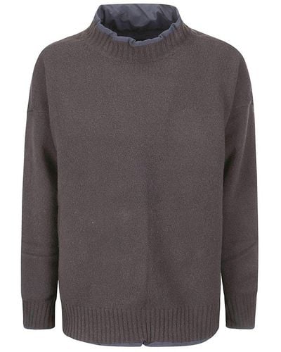 Sacai Reversible Knit Pullover - Grey
