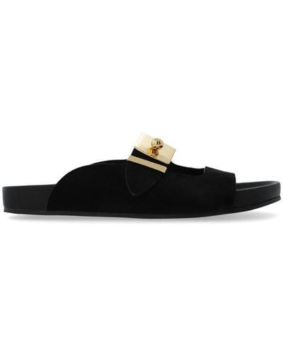 Lanvin Side-buckle Slip-on Sandals - Black