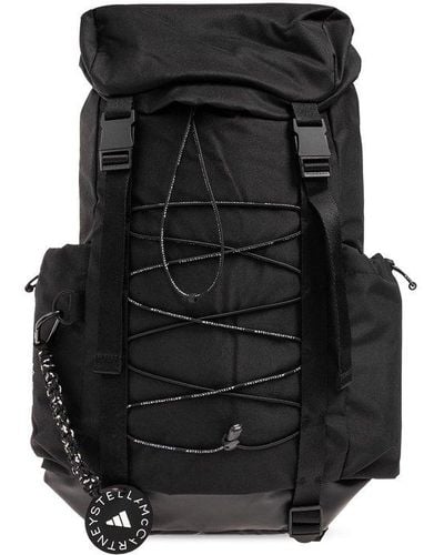 adidas By Stella McCartney Logo-printed Buckle-fastened Backpack - Black