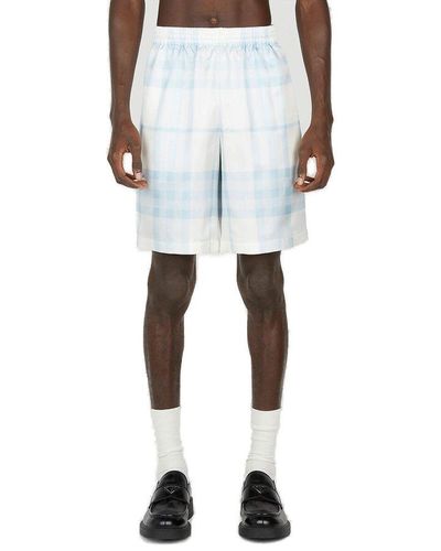 Burberry Checked Elasticated Waistband Shorts - Multicolour