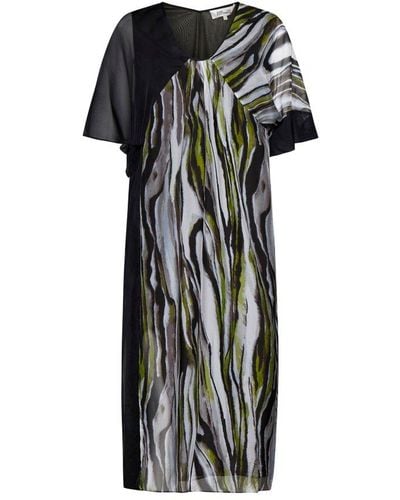 Diane von Furstenberg Ange Print Viscose And Silk Dress - Black
