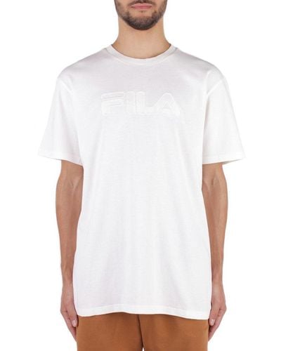 Fila Logo Embroidered Crewneck T-shirt - White