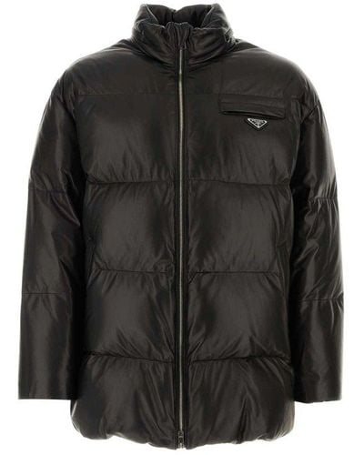 Prada Leather Jackets - Black