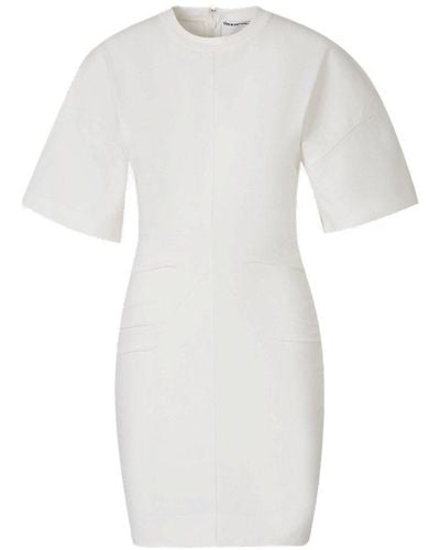 Alexander Wang Drop Shoulder Mini Dress - White