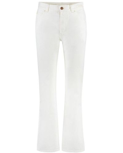 Chloé 5-pocket Straight-leg Jeans - White