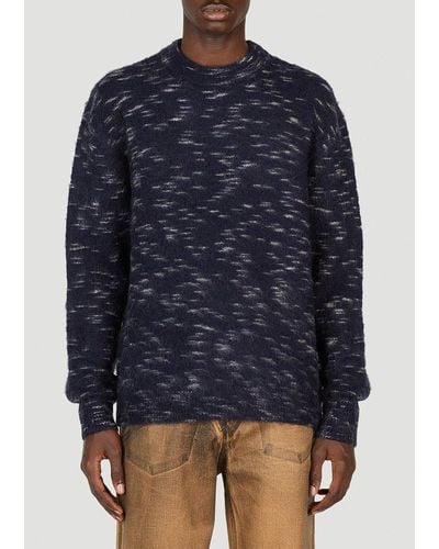 Acne Studios Crewneck Knitted Sweater - Blue