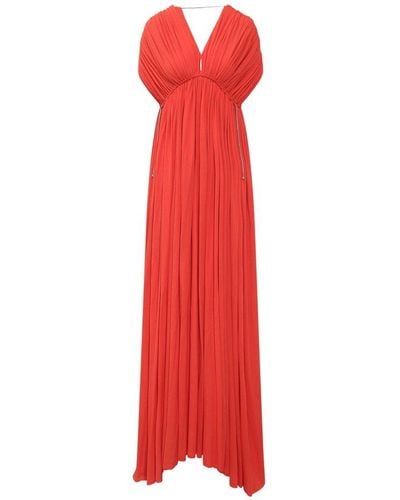 Lanvin Draped Dress - Red