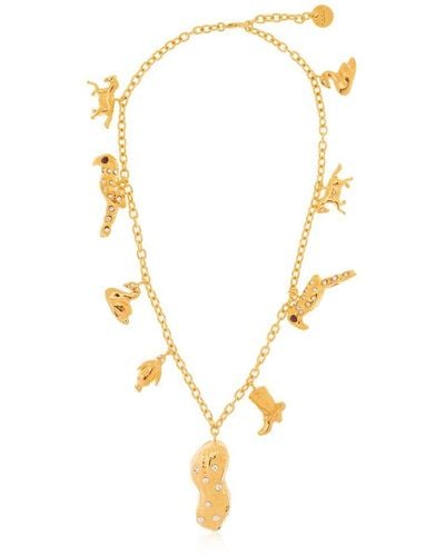 Marni Necklace With Charms, - Metallic