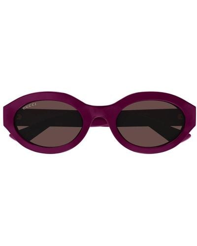 Gucci Geometric-frame Sunglasses - Purple