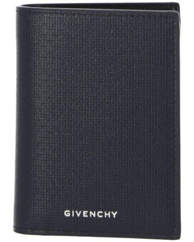 Givenchy 4g Pattern Embossed Bi-fold Wallet - Blue