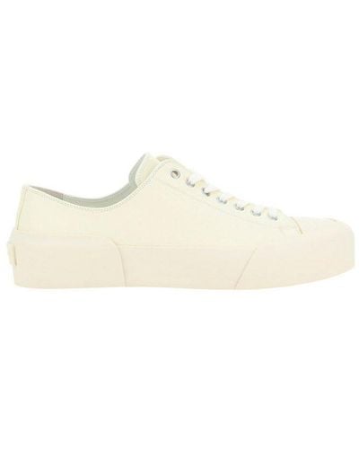 Jil Sander Lace-up Low-top Sneakers - Natural