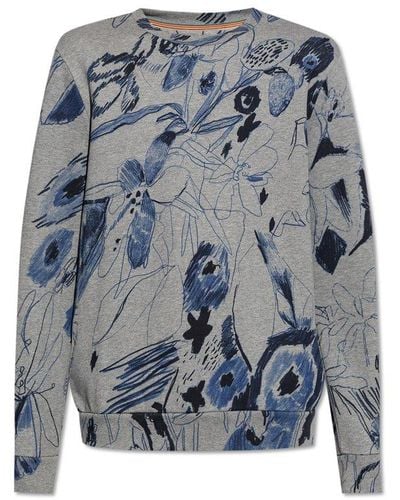 Paul Smith Floral Pattern Sweatshirt - Blue