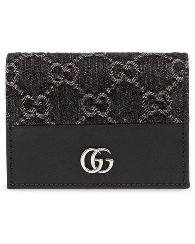 Gucci Card Case With Logo, - Black