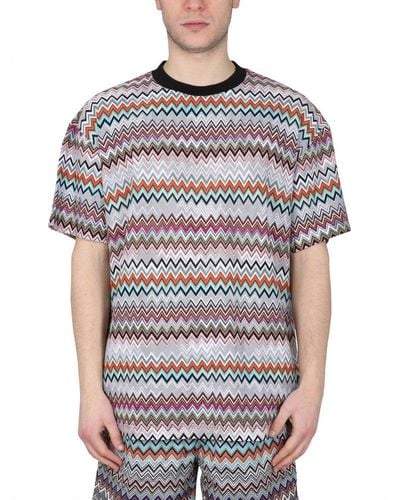 Missoni Cotton-silk Blend T-shirt - Multicolor