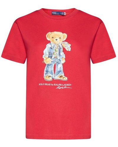 Polo Ralph Lauren Western Bear T Shirt - Red