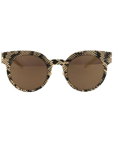 Mykita X Maison Margiela Round Frame Sunglasses - Brown
