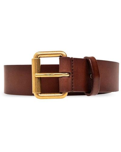 Saint Laurent Leather Belt, - Brown